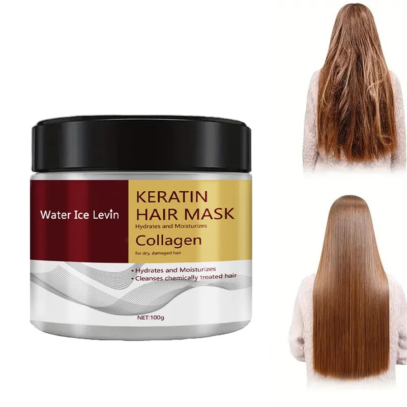 Máscarilla capilar de queratina de cólageno, doble control de aceite, acondicionador hidratante, suave, liso, encrespamiento, revitalización, reparacion dañada, cuidado de cabello...