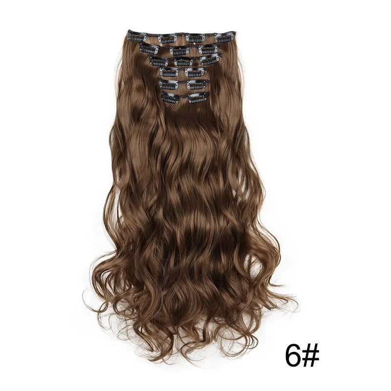 Clip de onda de agua sintética de cabello 24 broches