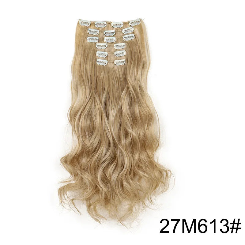 Clip de onda de agua sintética de cabello 24 broches