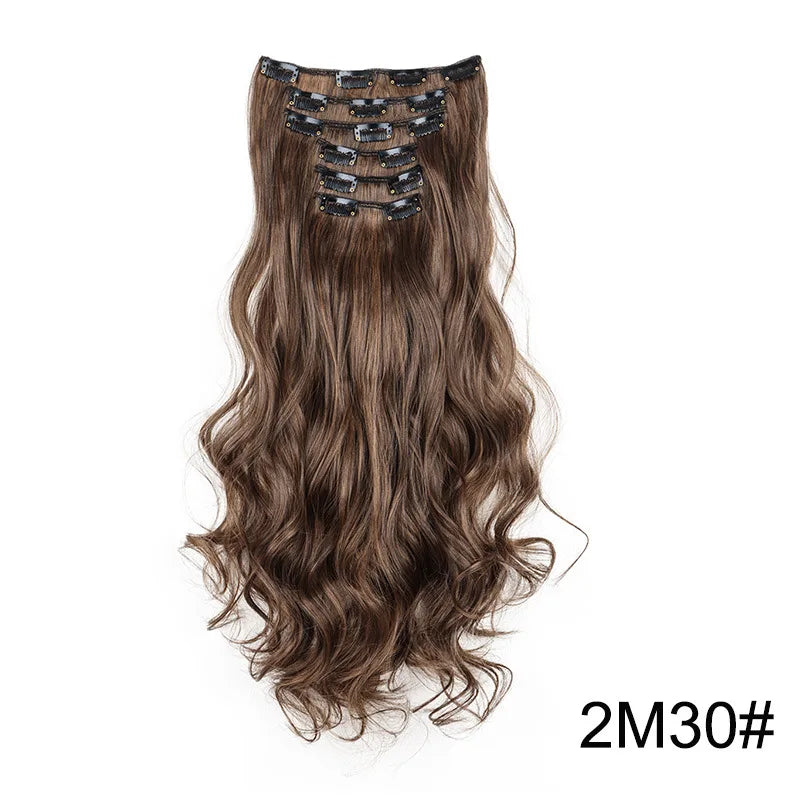 Clip de onda de agua sintética de cabello 24 broches