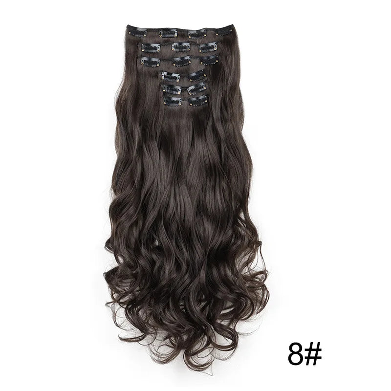 Clip de onda de agua sintética de cabello 24 broches