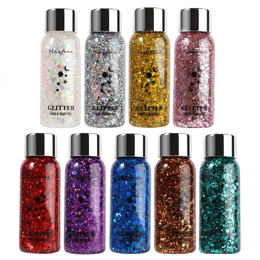 Gel de brillo corporal con lentejuelas