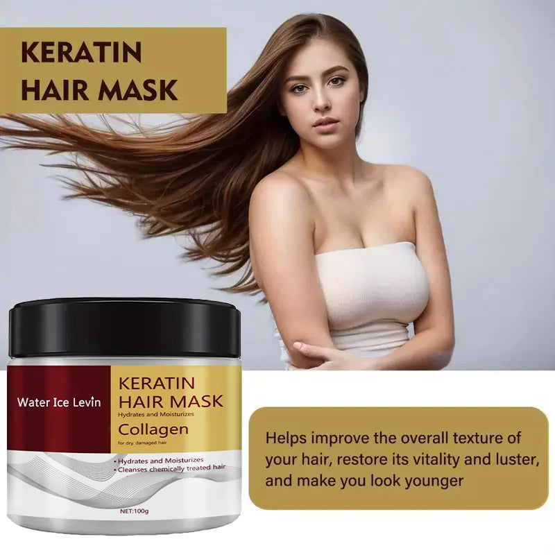 Máscarilla capilar de queratina de cólageno, doble control de aceite, acondicionador hidratante, suave, liso, encrespamiento, revitalización, reparacion dañada, cuidado de cabello...