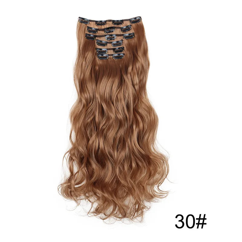 Clip de onda de agua sintética de cabello 24 broches