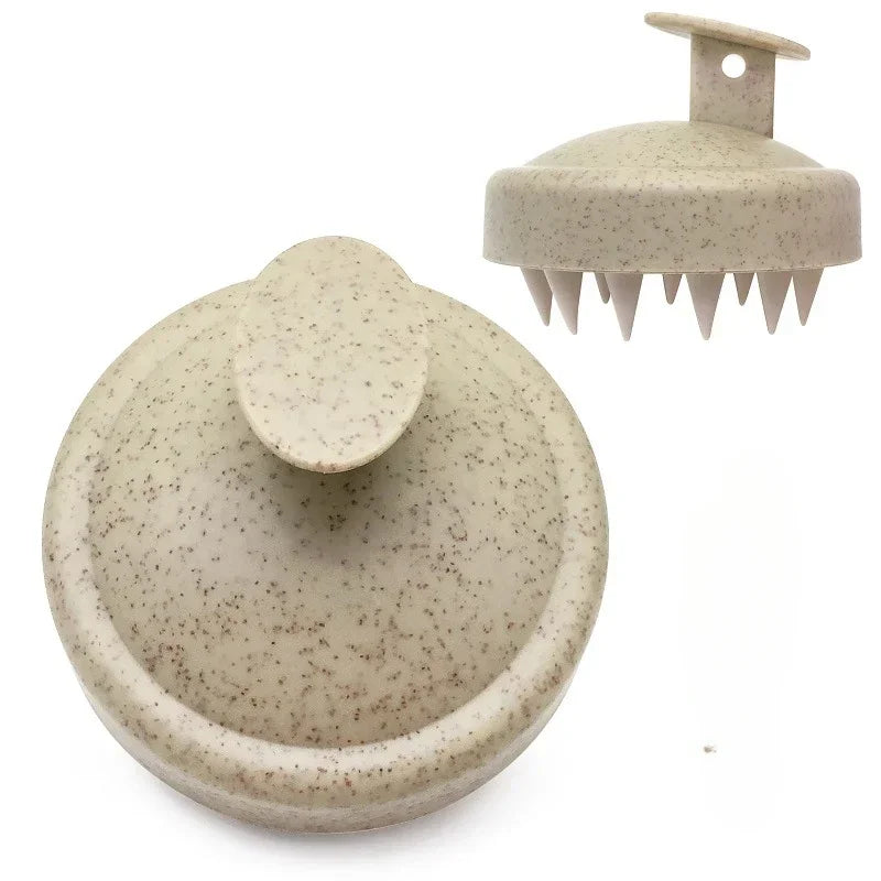 Cepillo de silicona, masajeador de cuero cabelludo, drenante.