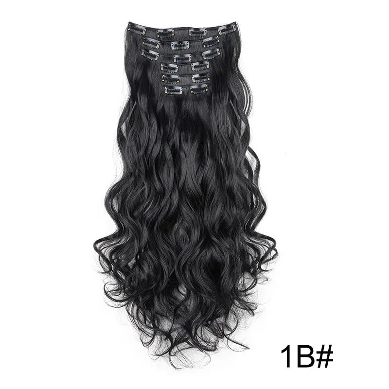 Clip de onda de agua sintética de cabello 24 broches