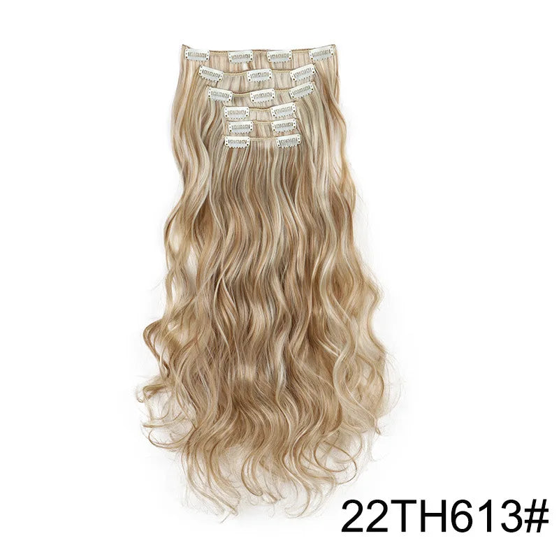Clip de onda de agua sintética de cabello 24 broches