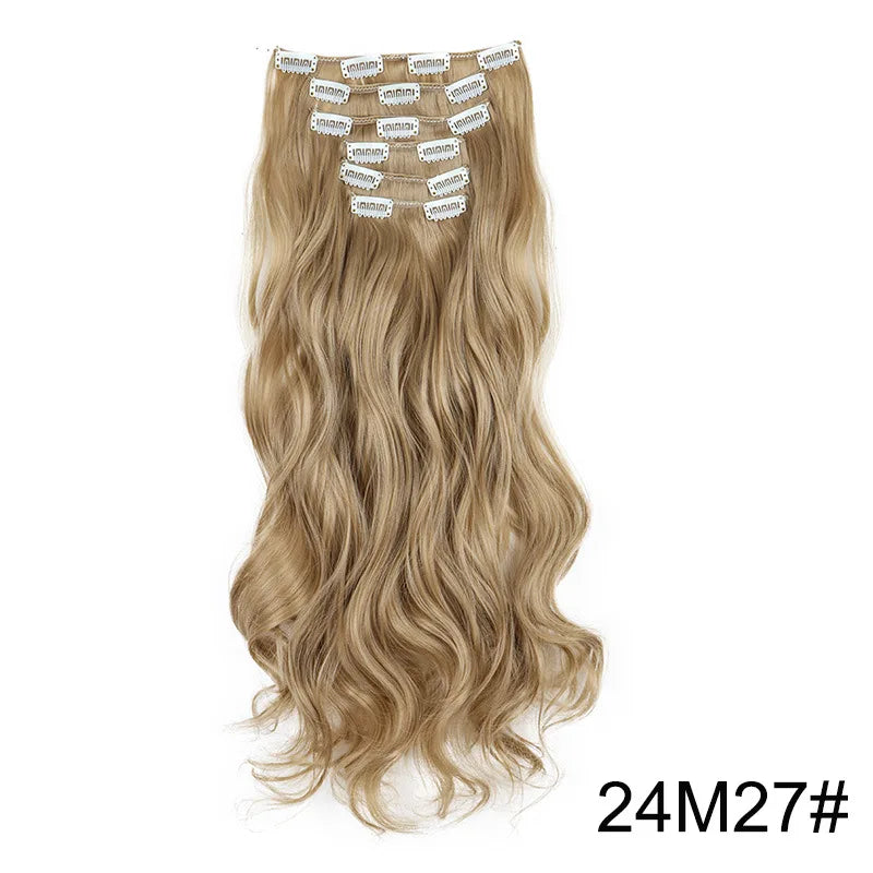 Clip de onda de agua sintética de cabello 24 broches