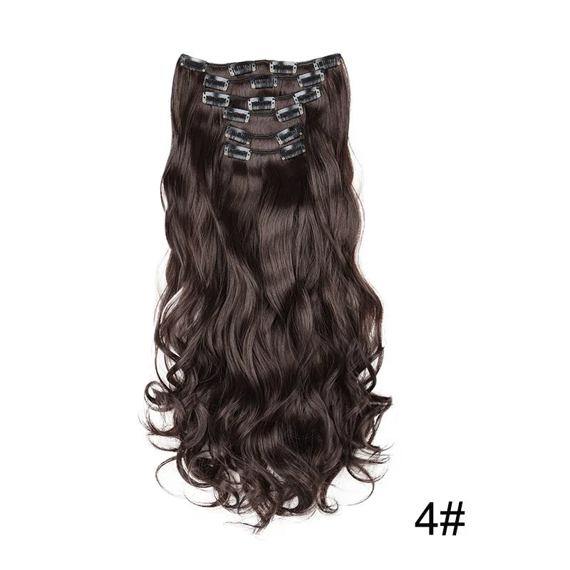 Clip de onda de agua sintética de cabello 24 broches