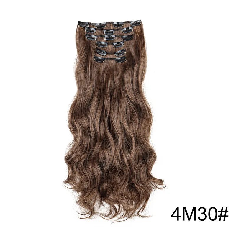 Clip de onda de agua sintética de cabello 24 broches