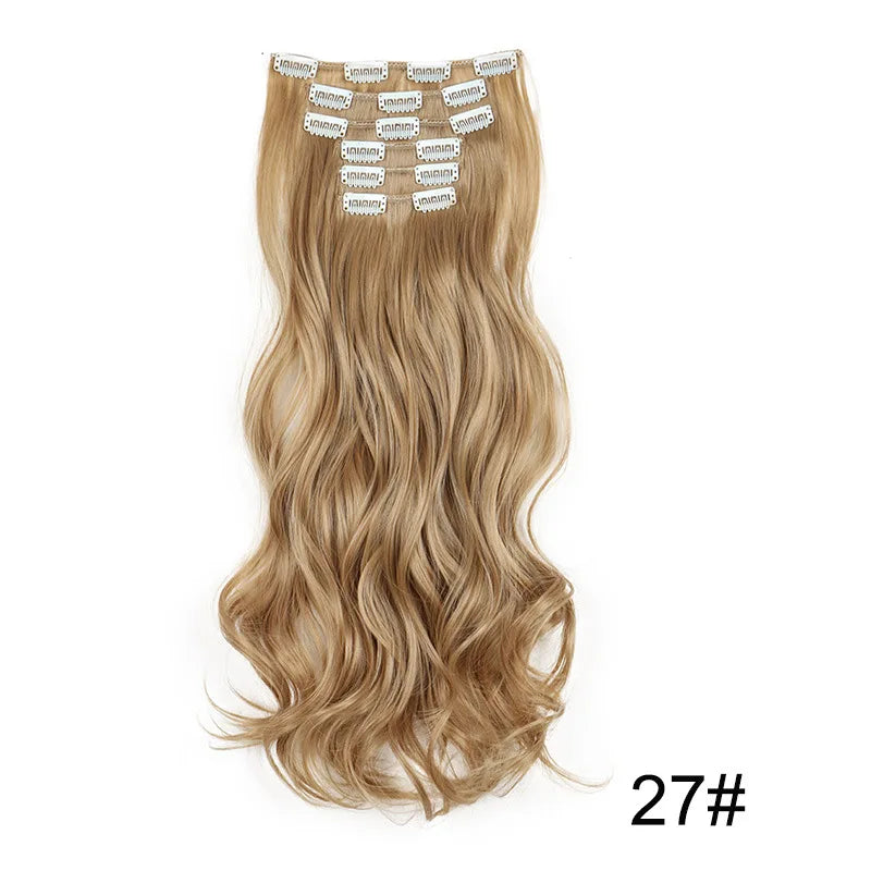 Clip de onda de agua sintética de cabello 24 broches