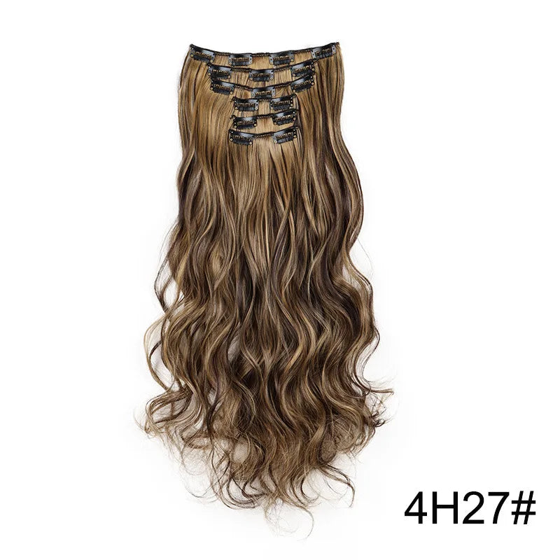 Clip de onda de agua sintética de cabello 24 broches