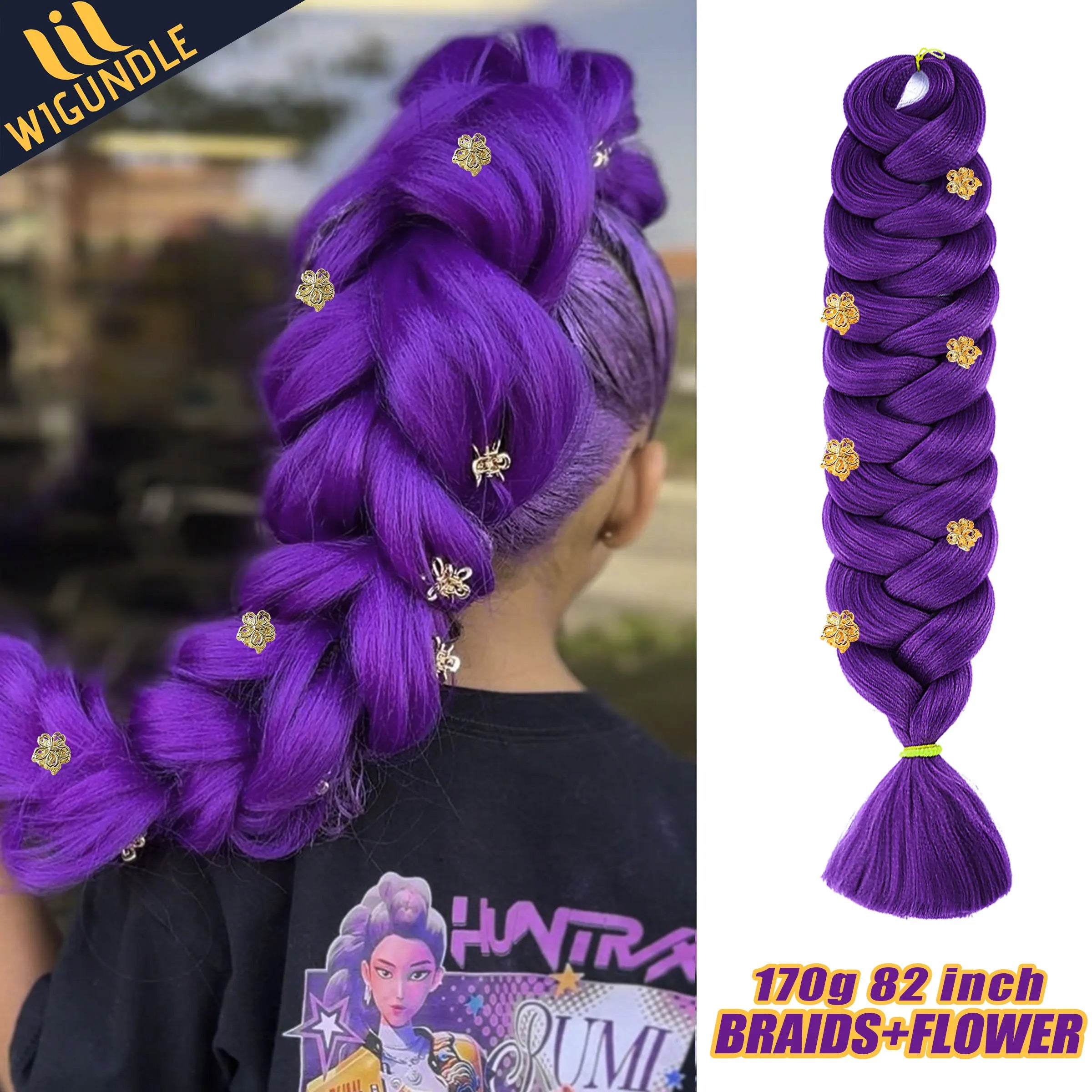 Extension de cabello para coleta o trenzas