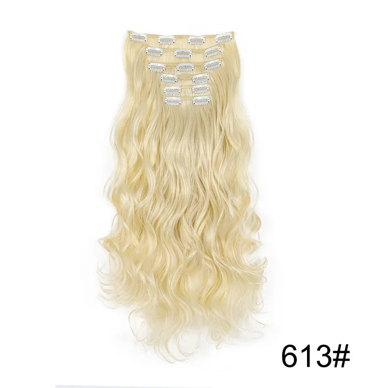 Clip de onda de agua sintética de cabello 24 broches