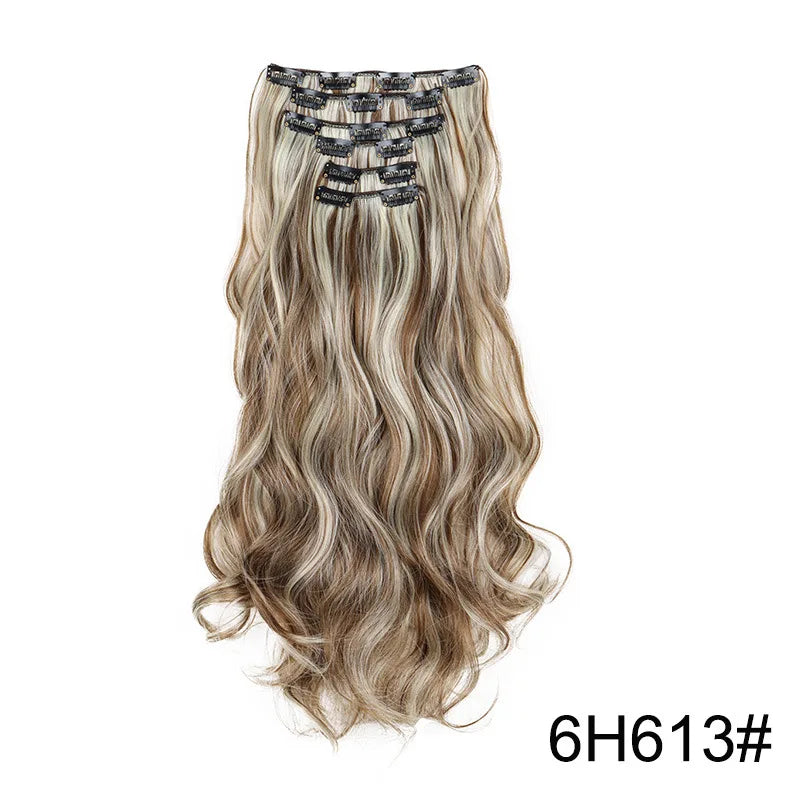 Clip de onda de agua sintética de cabello 24 broches